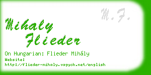 mihaly flieder business card